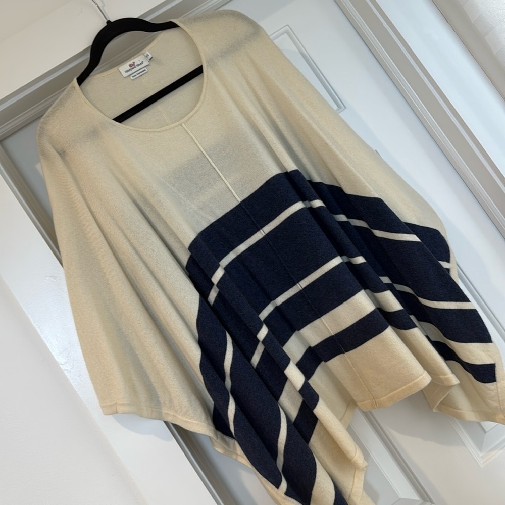 Vineyard Vines Cashmere Poncho Sweater - Sz XS